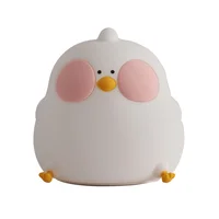 Luz de noche infantil LED pollito sentado