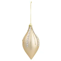 Adorno para árbol oliva Aos champagne 13 cm