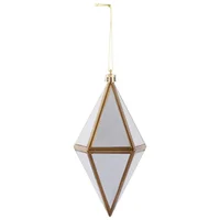 Adorno para árbol diamante Aos plateado 15 cm