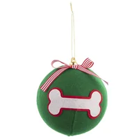 Esfera Pet Glam hueso verde 10 cm