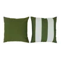 Pack de 2 almohadones decorativos Rayas 45 x 45 cm verde