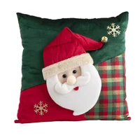 Almohadón decorativo Santa 38 x 38 cm verde y rojo