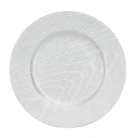 Plato Textura 28 cm plateado