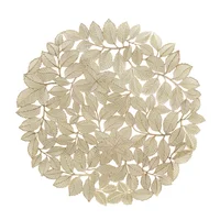 Individual redondo 38 cm pvc dorado