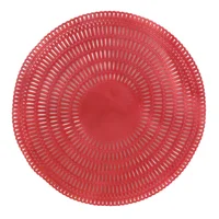 Individual redondo 38 cm pvc rojo