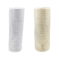 Malla 26 x 913 cm dorado y plateado 2 u