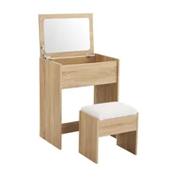 Tocador Lindy con 1 cajón de melamina roble