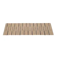 Alfombra caminero Porto 60 x 200 cm natural y negro