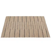 Alfombra decorativa Porto 120 x 170 cm natural y negro