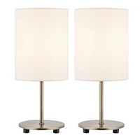 Pack 2 Lámparas de mesa New Niza E27 blanco