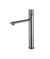 Grifería monocomando para lavatorio alto Oporto acero