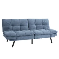 Futón Moscu 3 cuerpos 2 plazas azul