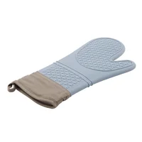 Manopla de silicona azul y café