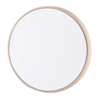 Espejo redondo 30 cm beige