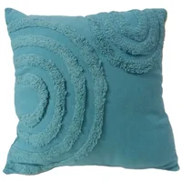 Almohadón decorativo Retro piping 45 x 45 cm turquesa