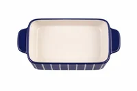 Asadera de cerámica Terra S azul y blanco