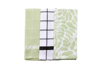 Pack de 3 repasadores verde y blanco