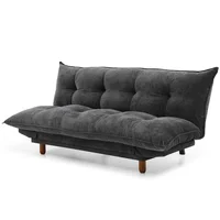 Futón Pillow 3 cuerpos 2 plazas negro