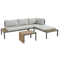 Juego de jardín Bangkok 3 pzas. gris y beige