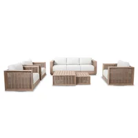 Juego de living exterior New Haven de aluminio  6 personas