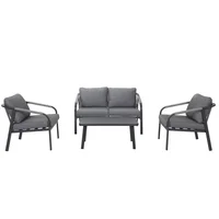 Juego de living exterior Catar de metal  4 personas