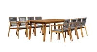 Juego de comedor exterior Berkeley de madera 8 pzs.