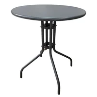 Mesa de exterior de metal redonda 60 cm gris