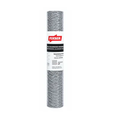 Malla galvanizada para cerco 60 cm x 10 m