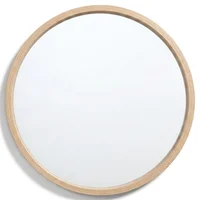 Espejo redondo 60 cm beige