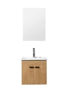 Combo mueble de baño para colgar Nina 50 cm con botiquín café