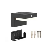 Aplique solar 3.3 W 180 lm negro luz neutro