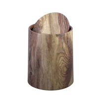 Tacho de basura vaivén de plástico café y natural 8.5 L