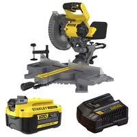 Combo Sierra ingletadora telescópica 20 V + Bateria 4 amp + Cargador 2 amp