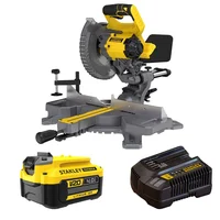 Combo Sierra ingletadora telescópica 7" 1/4 + Bateria 20V 4A + Cargador 2A