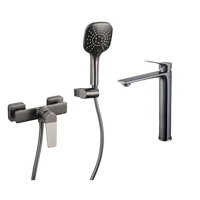 Combo Tabor monocomando Grifería de ducha + Grifería de lavatorio alto