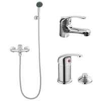 Combo Perugia monocomando Grifería de lavatorio bajo Eco + Grifería de bidet Peruggia + Grifería  de ducha c/ transferencia