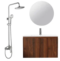 COMBO MUEBLE LAGOS + BARRA DE DUCHA VITTORIO + ESPEJO 80CM