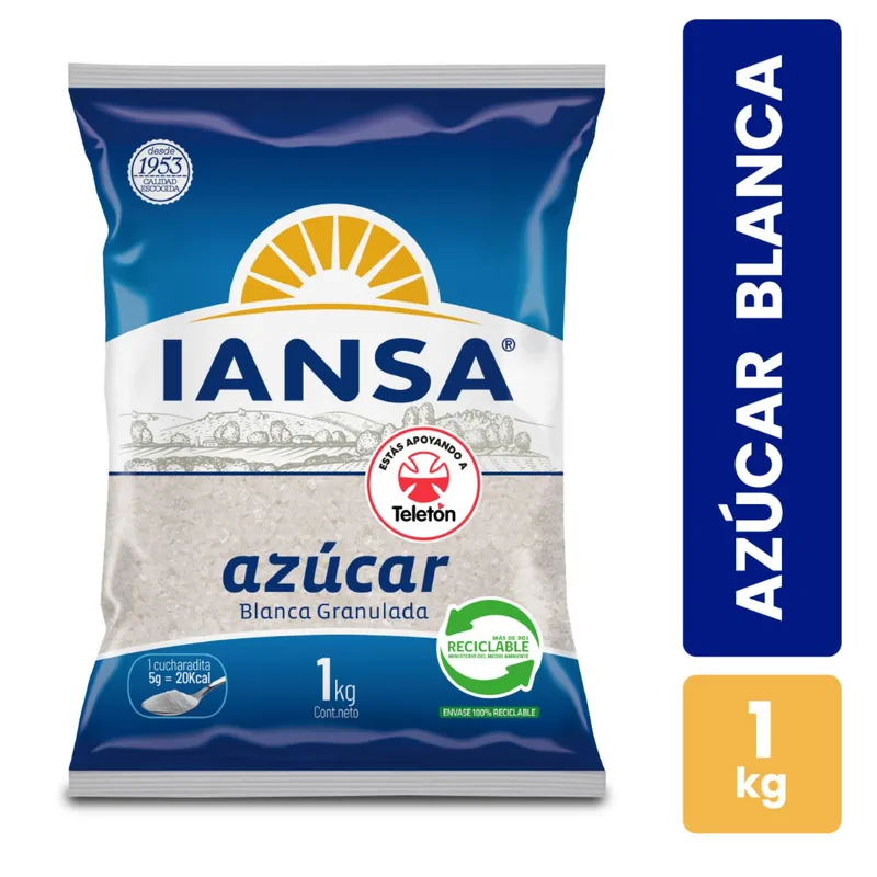 IANSA - Azúcar Blanca Granulada Iansa 1 Kg