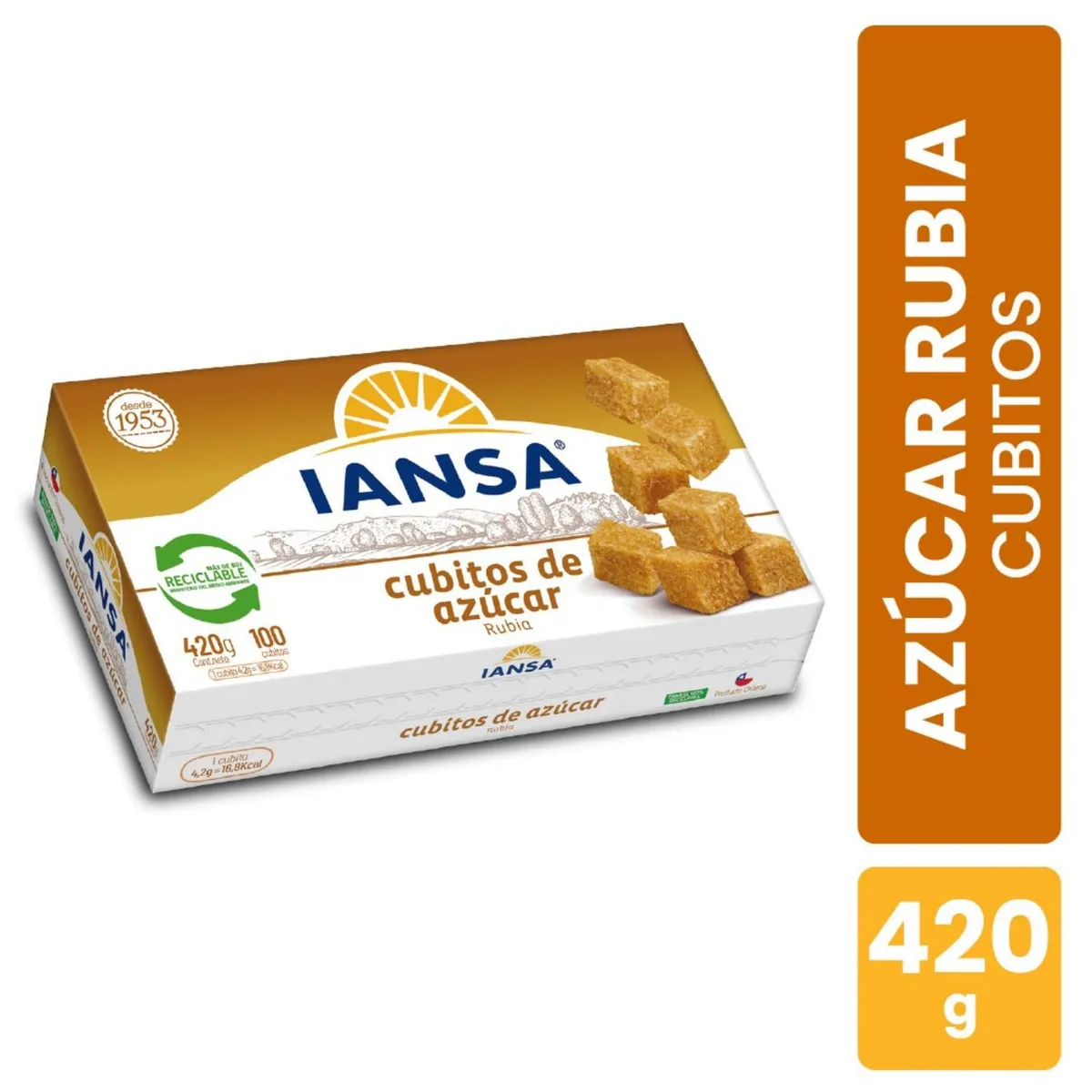 IANSA - Azúcar Rubia en Cubos Iansa 420 g
