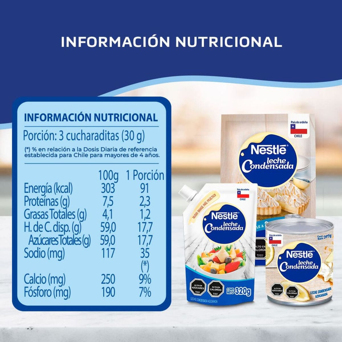 NESTLE - Leche Condensada Nestle Azucarada Lata 397 g