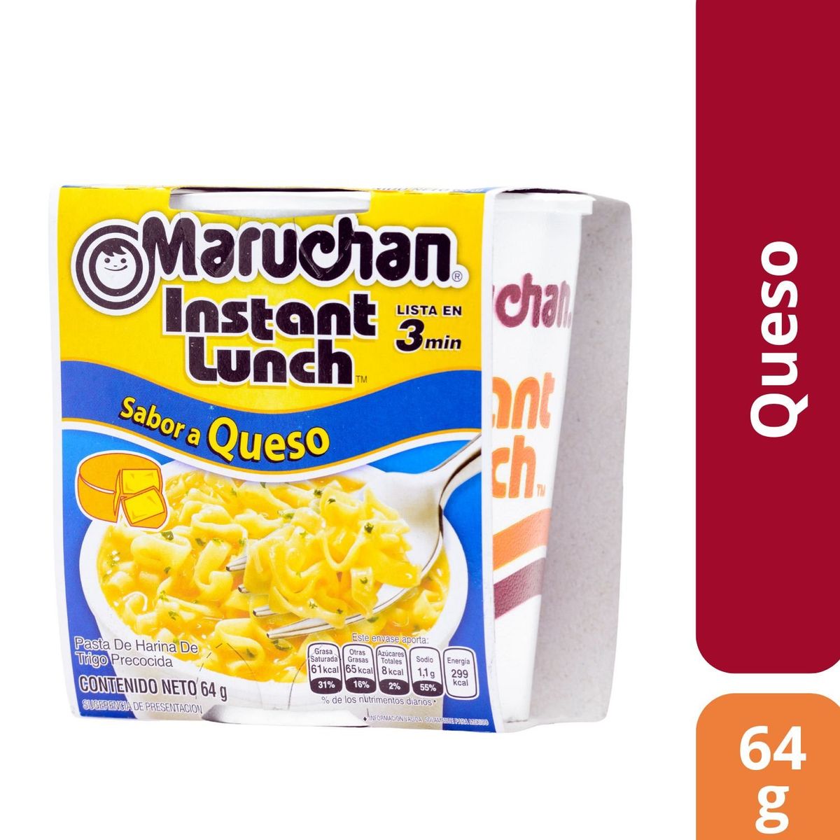 MARUCHAN - FIDEO INSTANTANEO QUESO 64 GRS
