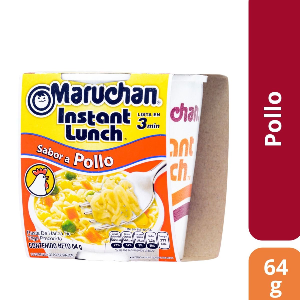 MARUCHAN - FIDEO INSTANTANEO POLLO 64 GRS