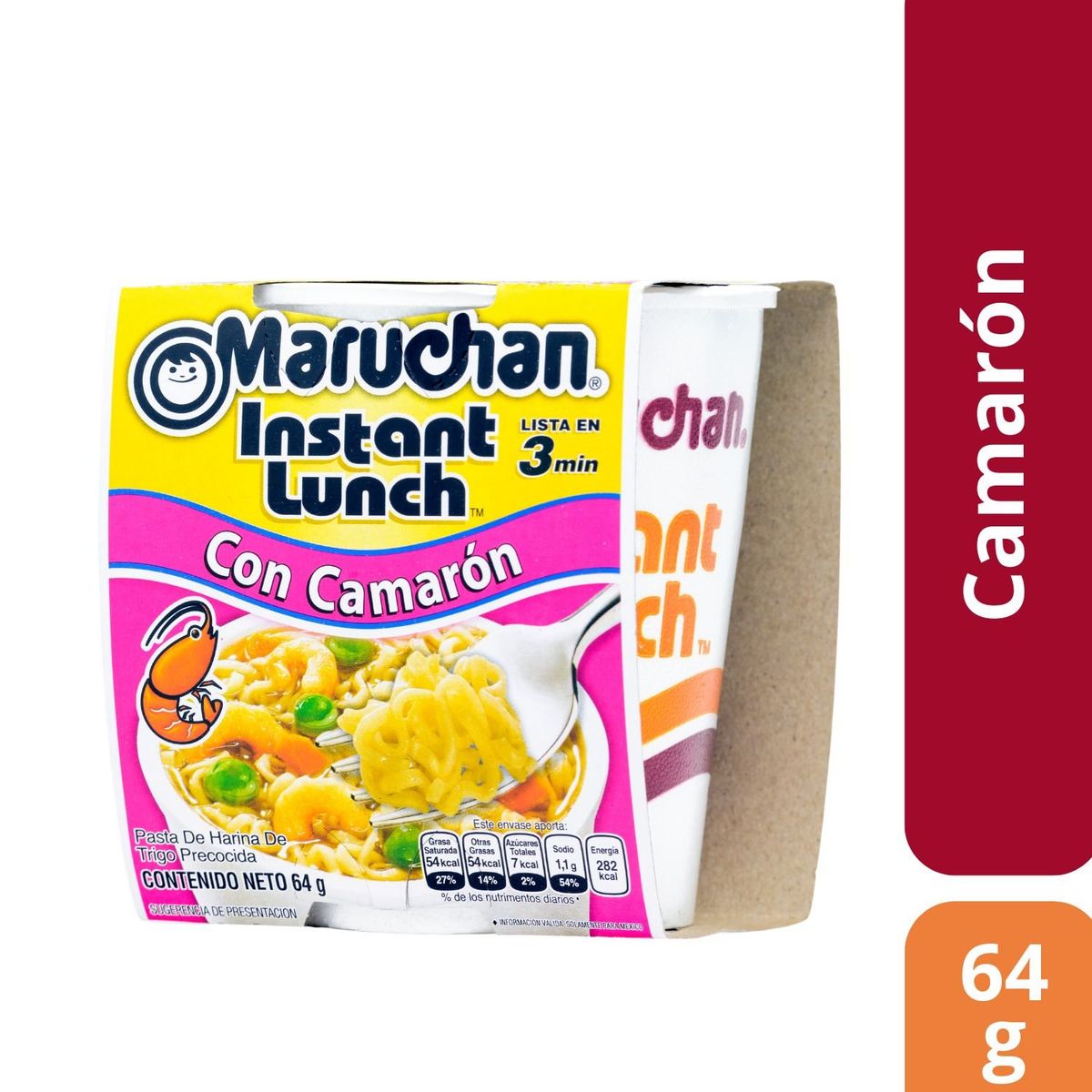 MARUCHAN - FIDEO INSTANTANEO CAMARON 64 GRS