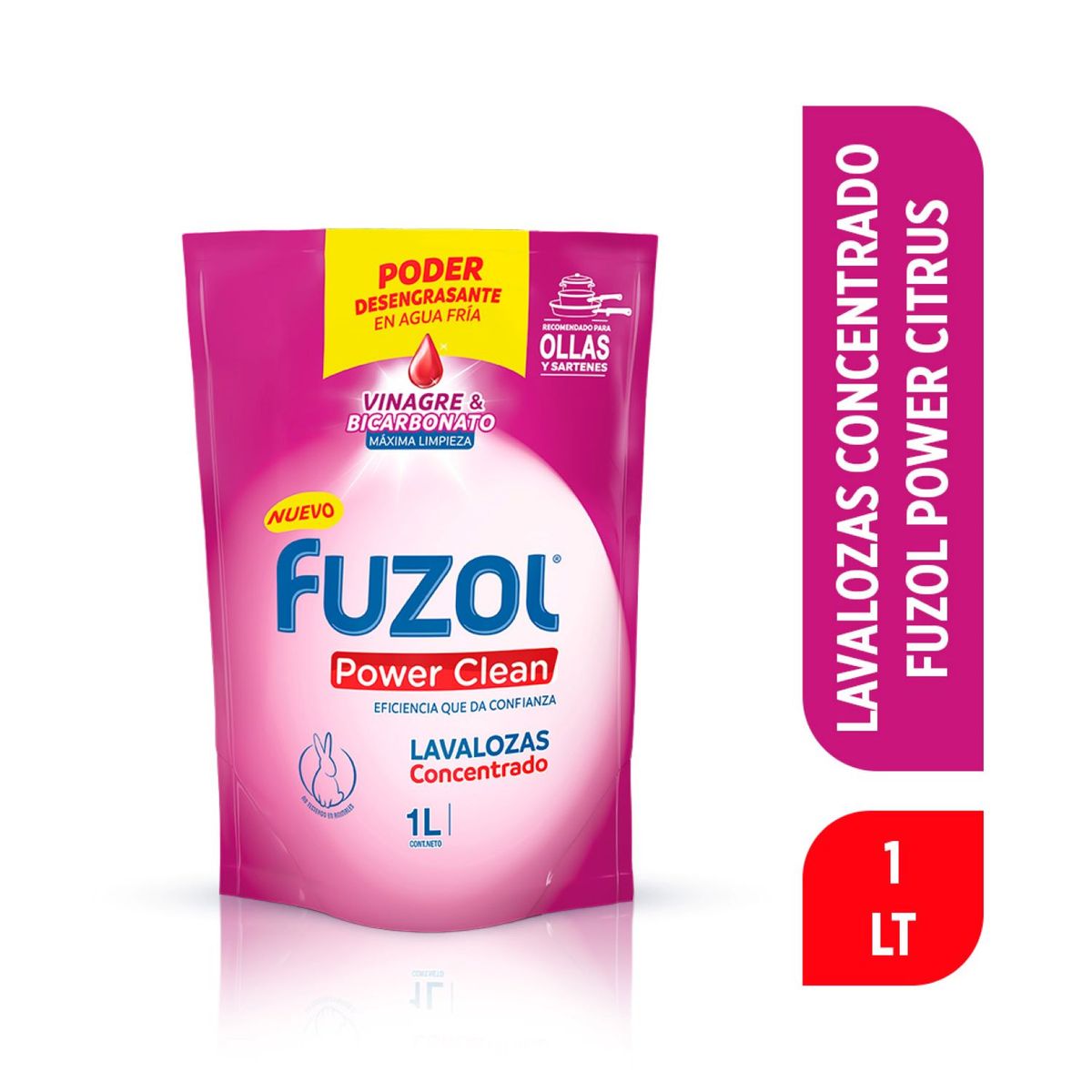 FUZOL - Lavalozas Vinagre Bicarbonato Doypack con Tapa