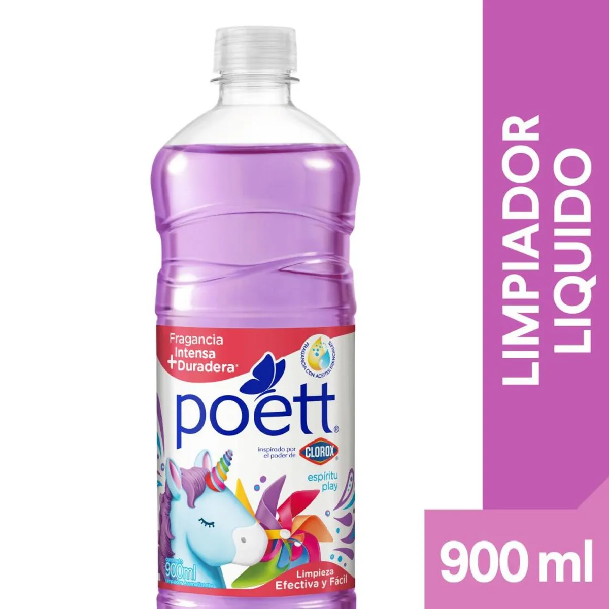 POETT - Limpiador Desinfectante de Pisos Poett Espíritu Play Botella 900 ml
