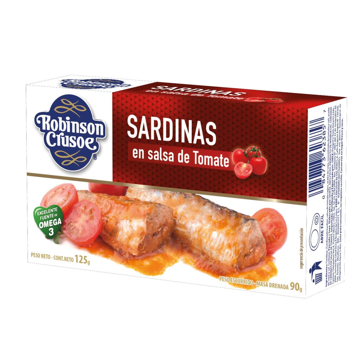 ROBINSON CRUSOE - Sardinas en Salsa de Tomate Robinson Crusoe 125 g