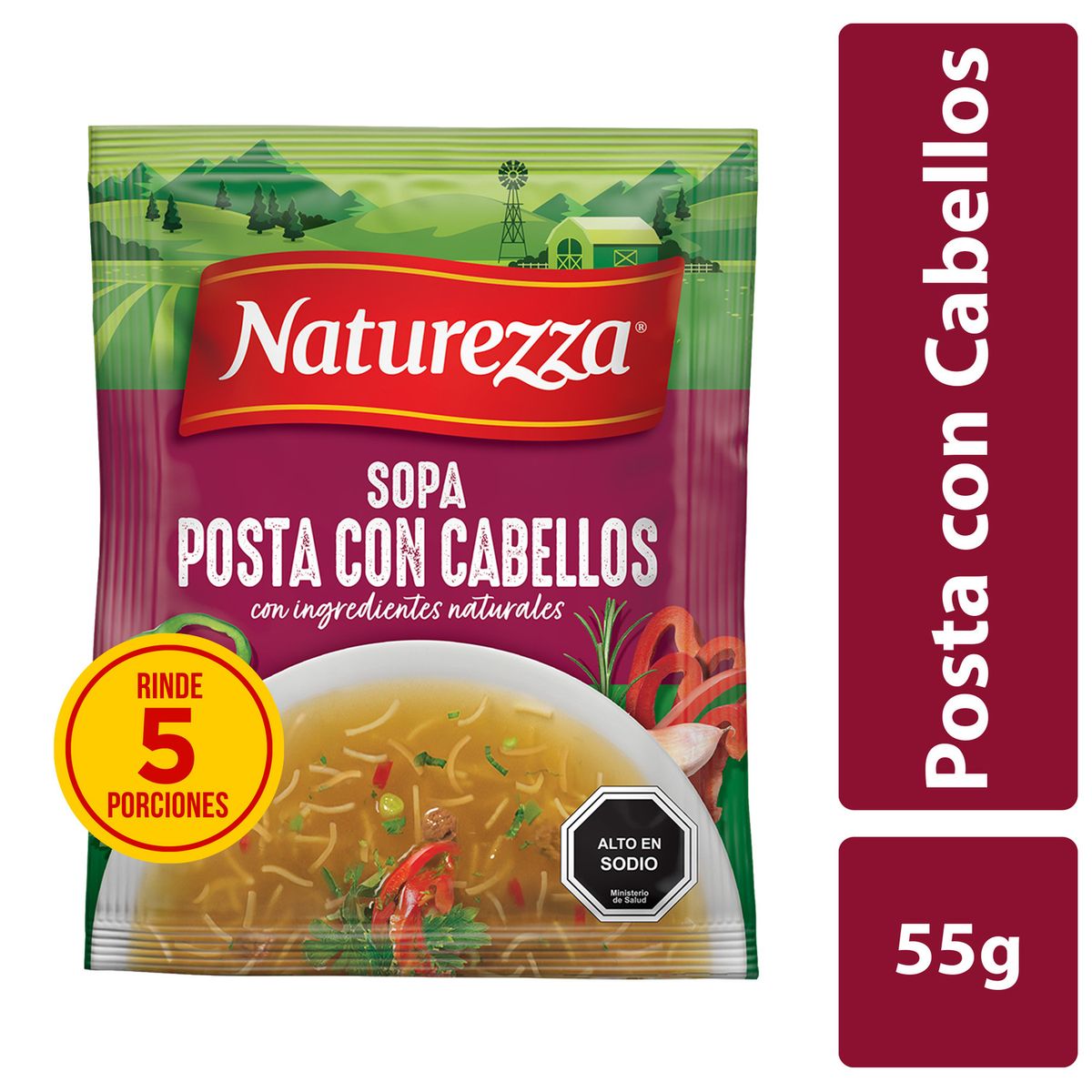 NATUREZZA - Sopa Sabor Posta con Cabello de Ángel Naturezza 55 g