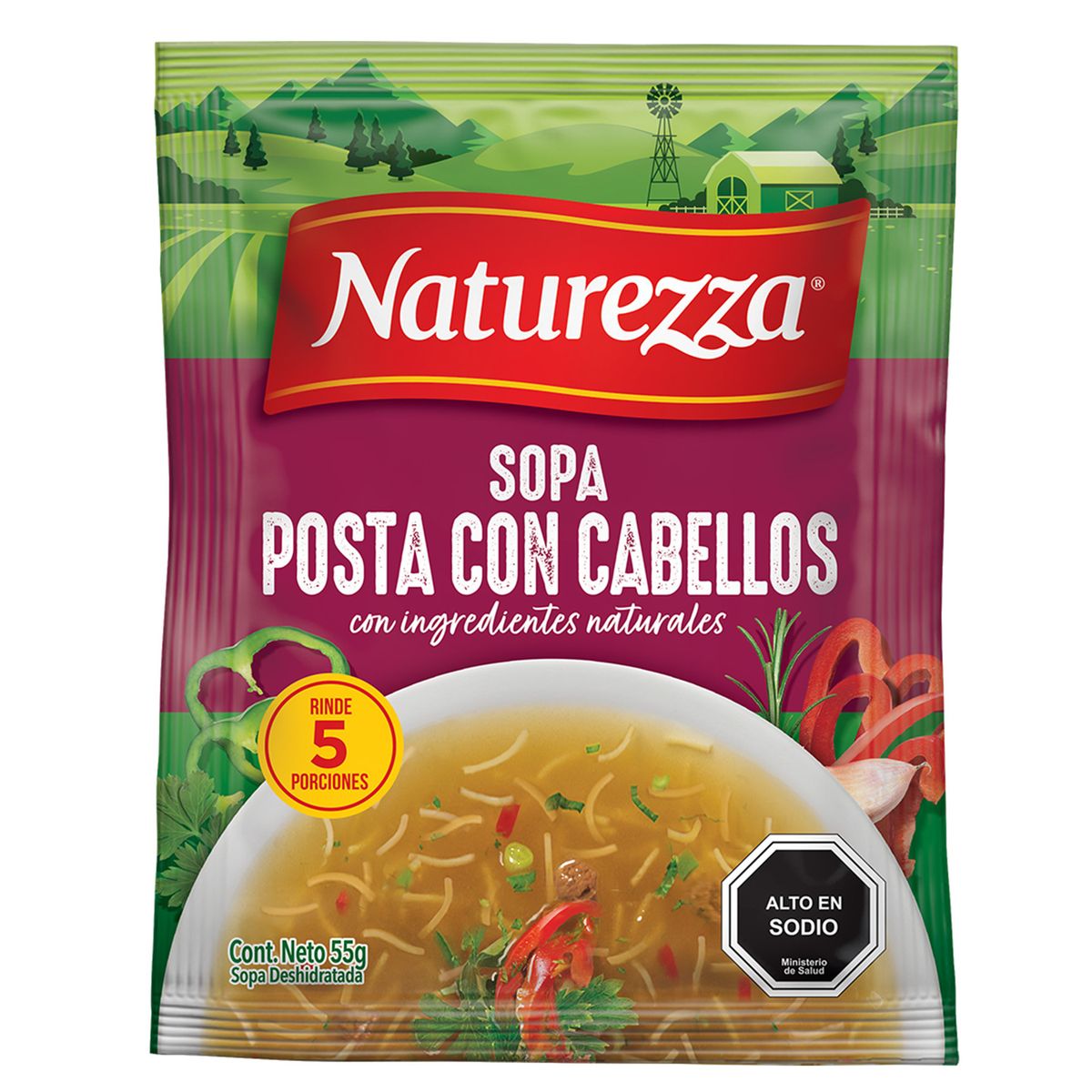 NATUREZZA - Sopa Sabor Posta con Cabello de Ángel Naturezza 55 g