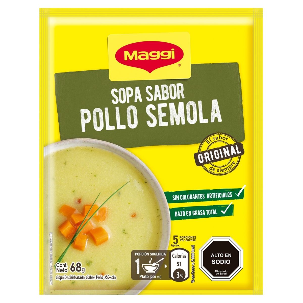 MAGGI - SOPA POLLO SEMOLA 68 GRS. 11260208