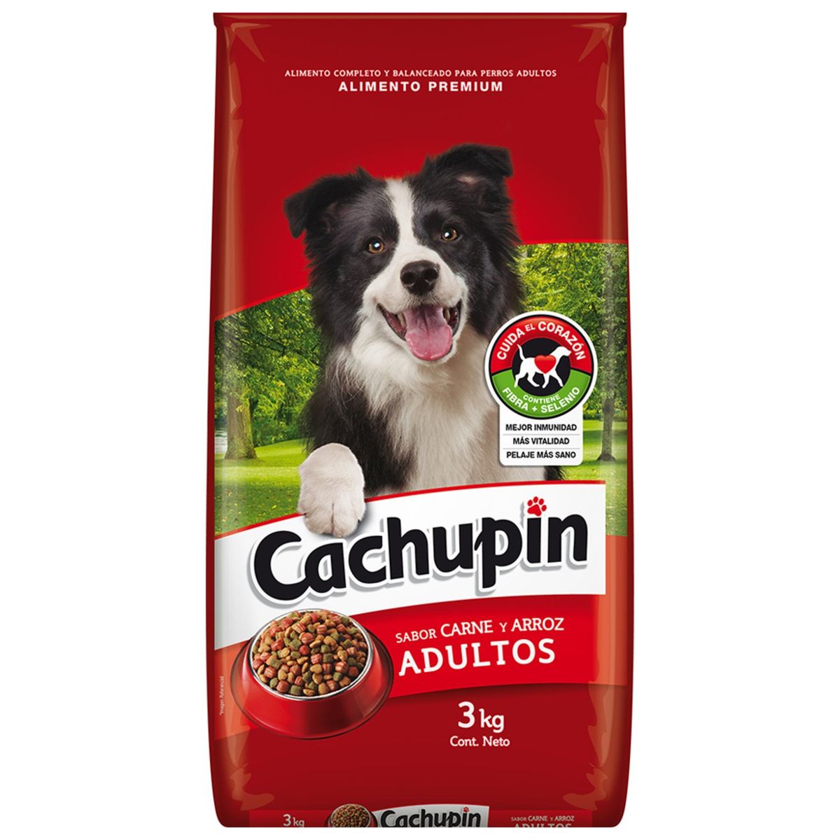 CACHUPIN - Alimento Seco para Perro Adulto Sabor Carne 3 Kg